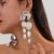 Earrings-White K 3489