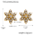 XF219 - Golden Snowflake Diamond Earrings