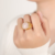 A620 - Natural Rose Quartz Gold Ring