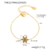 TXE217-Golden Multicolored Diamond Bracelet